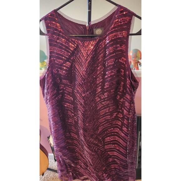 Vince Camuto Purple Sequin Dress - Picture 2 of 5